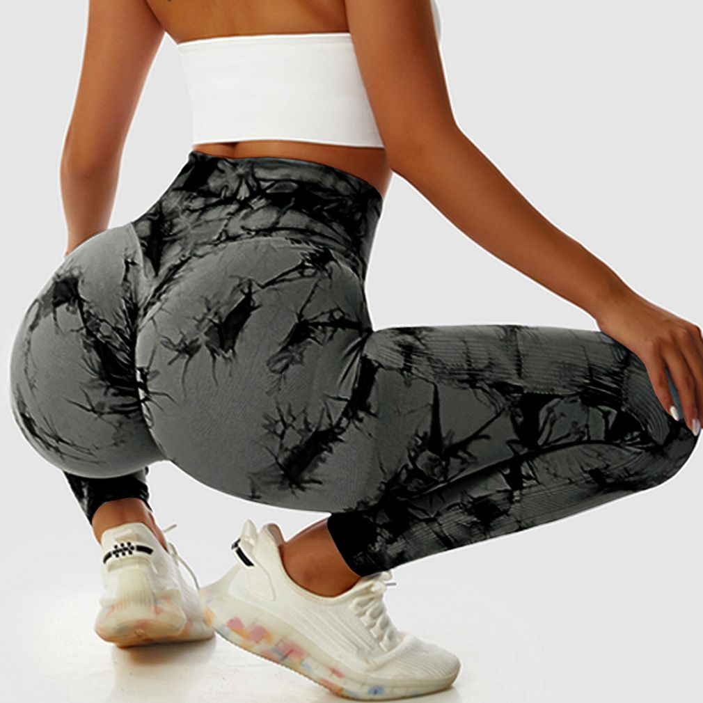 Hip-lifting tight Seamless Sports Yoga Pants, Color: dark gray, Size: S