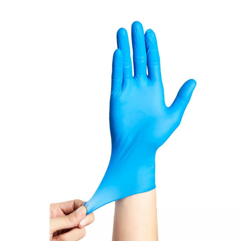 Disposable Powder-free Rubber Oil-proof Gloves., Specification Model: Blue compound nitrile box (50 pieces)*s