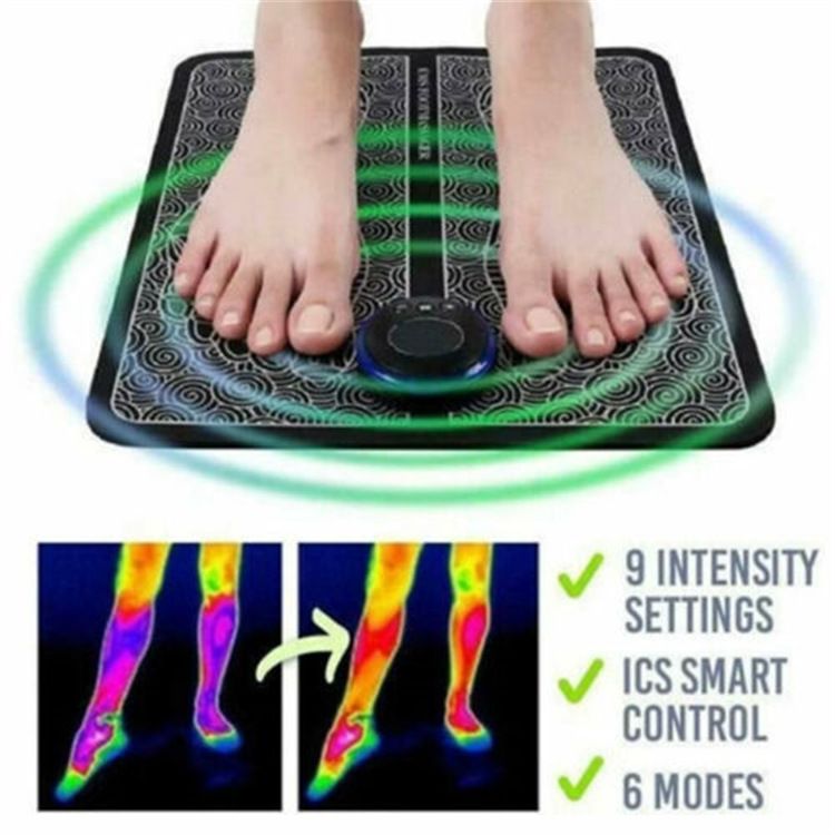 EMS Massage Pulse Physiotherapy Foot Pad, Specifications: Charging digital display in english