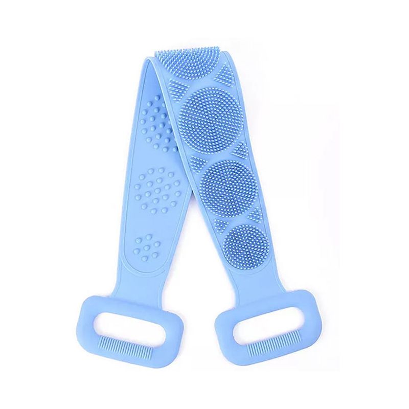 Silicone Rubbing Back Towel, Color: Sea sky blue, Specifications: 64*12opp bag