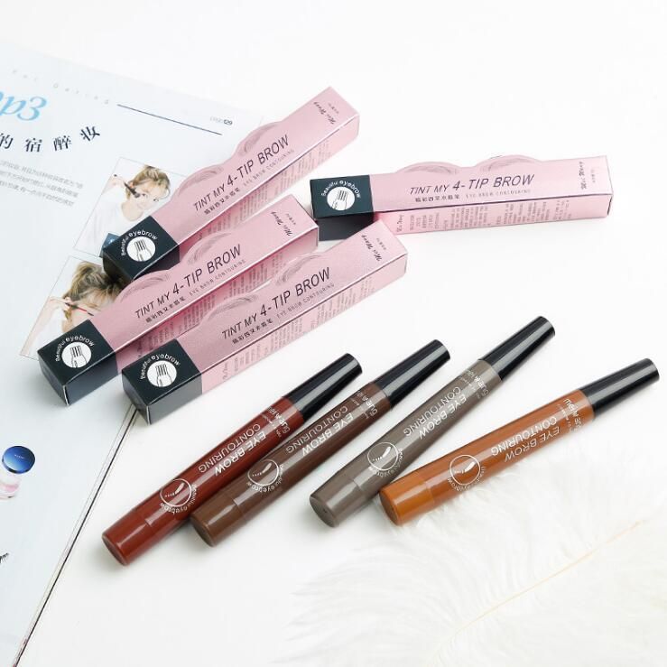 Four-pronged Eyebrow Pencil Liquid Water Pencil, Net Content: 01#dark brown