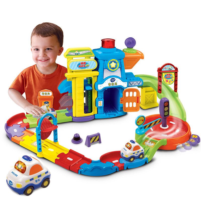 VTech Magic Rail Car Series Toys, Color: Police station-149818 magic railcar