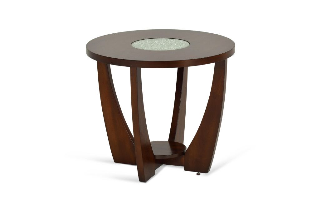 One Contemporary Occasional Table - Bold Style, Options: Cherry+Solid Wood+MDF