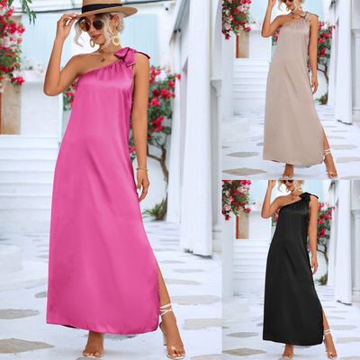 Best Women's Slanted Shoulder Strap Dress