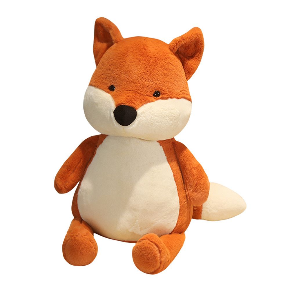 Creative Fox Doll Plush Toy. Same Animal Doll, Height: 35cm, Color: Brown