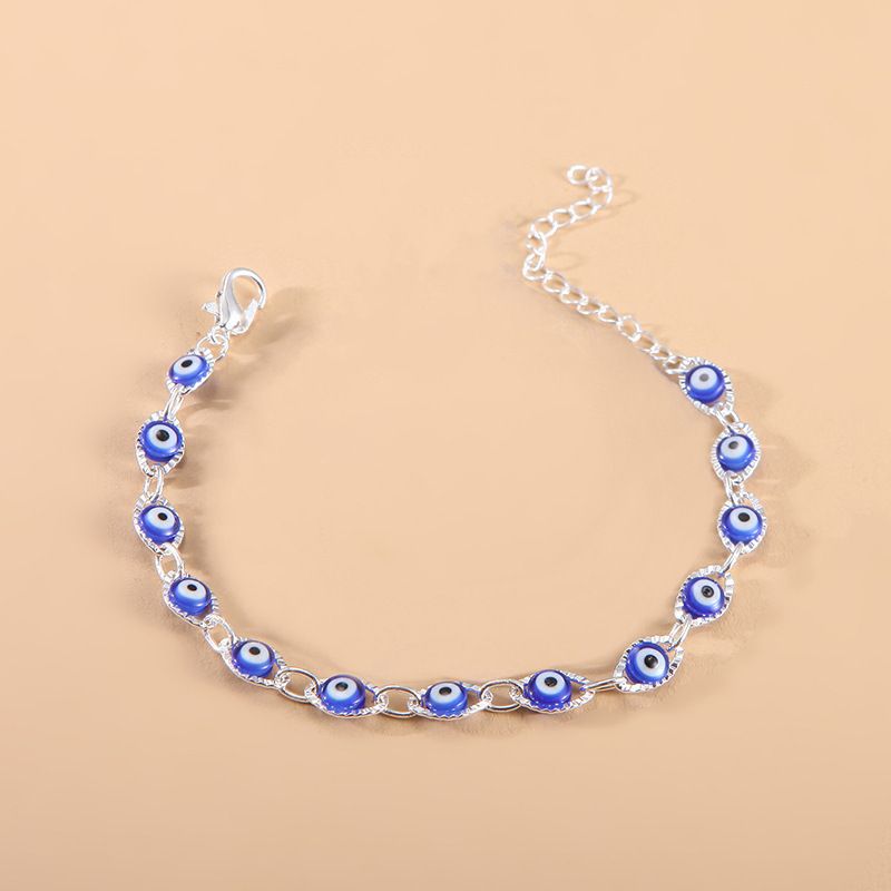 Personality Retro Creative Evil Eye, Ankle Bracelet, Color: White k