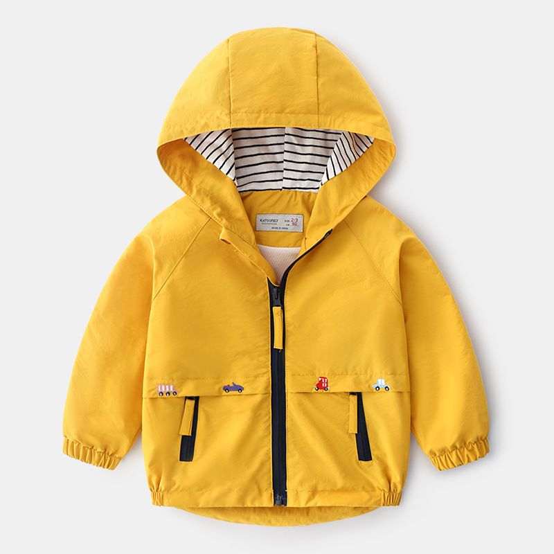 Baby boys Coat Small-Medium-Sized Top, Color: Yellow, Suitable for height: 90
