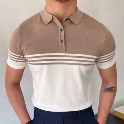 Men&#39;s Sweater Short-sleeved Polo Shirt