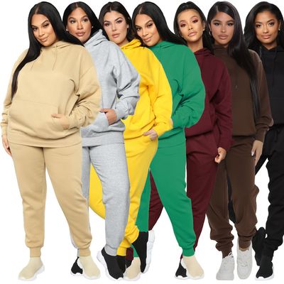 Women&#39;s Loose Hooded Long Sleeve Suit