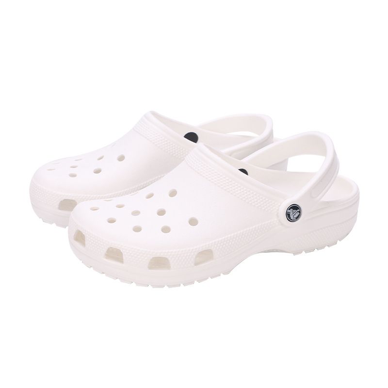 Casual Holed Shoes for Men and Women, Color: White, Size: M4-w6 (size 36)