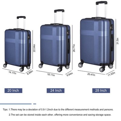 3 Piece Luggage Suitcases 20&quot;,24&quot;,28&quot;