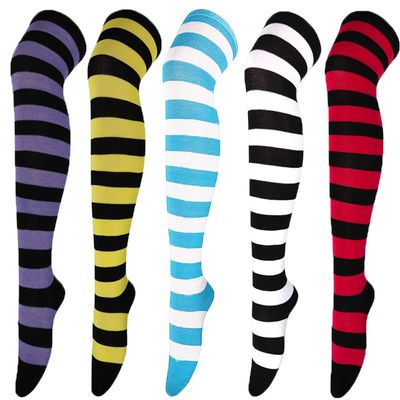 Ladies, Women Striped Knee -Thigh Socks