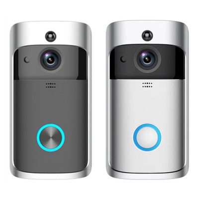 Video Doorbell Smart Wireless WiFi Security Door Bell, Specifications: V5 silver