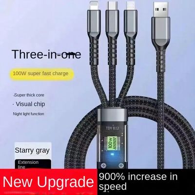Super-Fast Charging Card 100w 3-in1 Cable