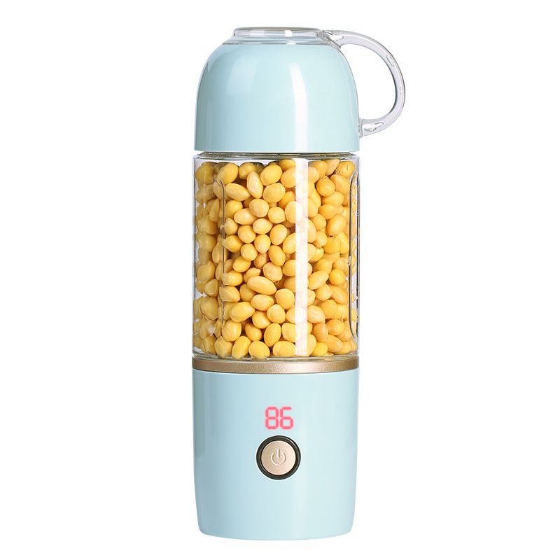 Portable charging Fruit Juicing Glass Cup, Color: Smoke blue