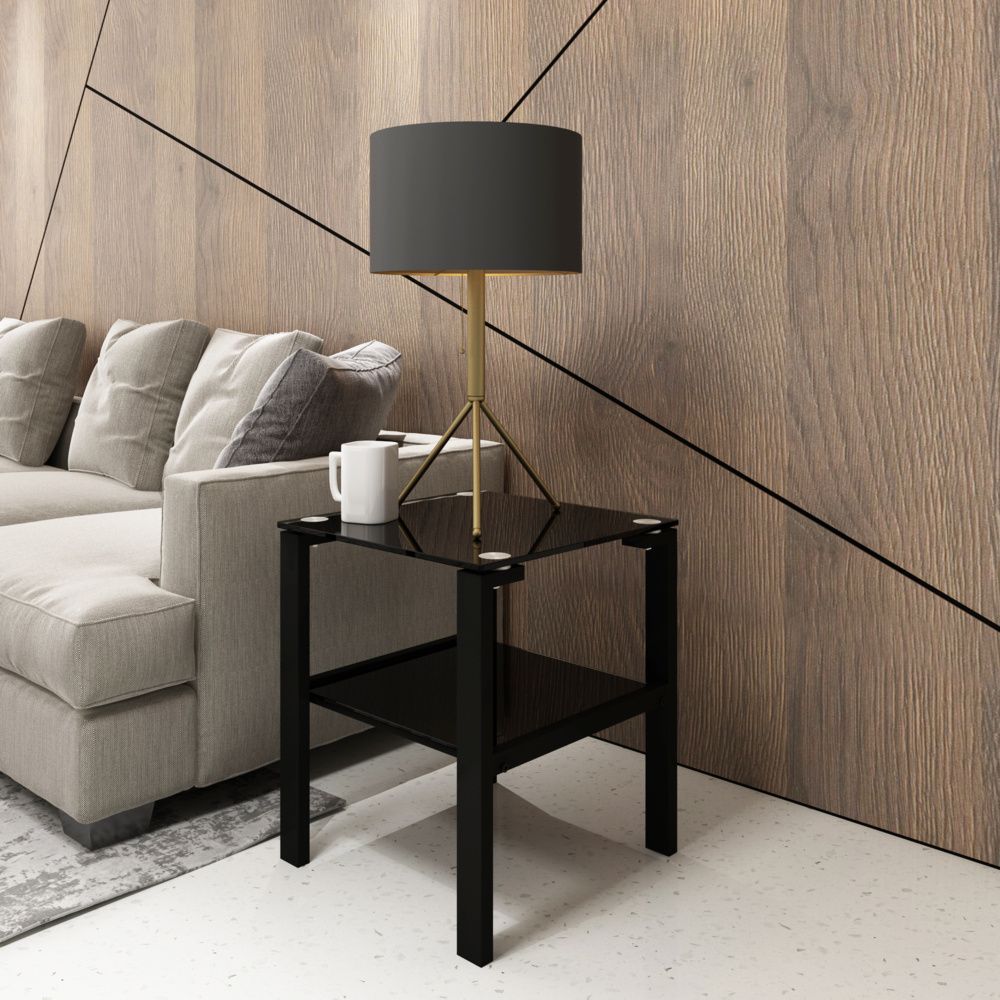 Black Glass Coffee or side Table furniture