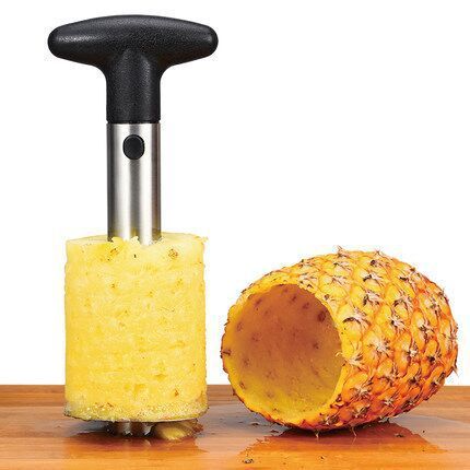 Stainless Steel Pineapple Knife, Peeler- Core Separator, Color: Black, Specifications: Color box