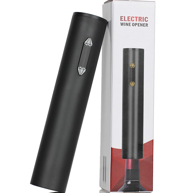 Auto Rechargeable Electric Wine Bottle Opener, Color: C005 new diamond button dry battery model silver