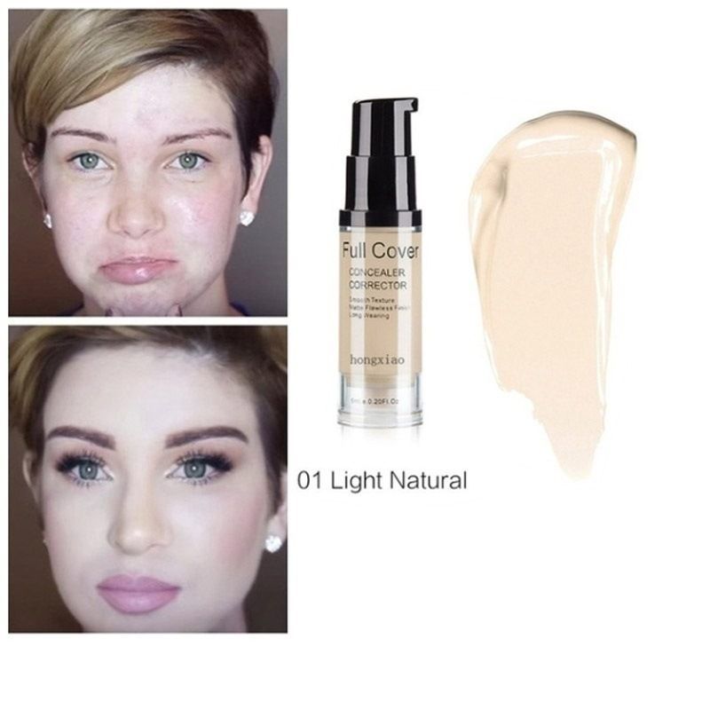 Full cream concealer liquid foundation, Color: 1