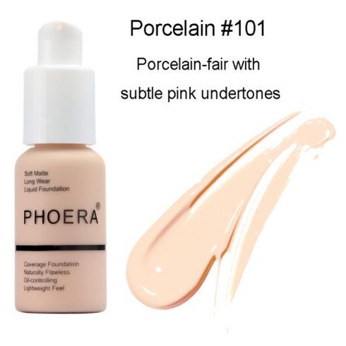 Soft Matte Foundation Liquid Face Makeup, Style: 101#Porcelain