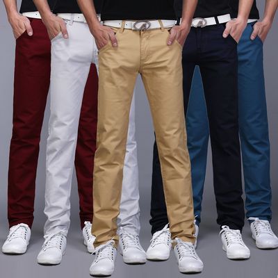 Men&#39;s cotton Pants Straight Tube Trousers