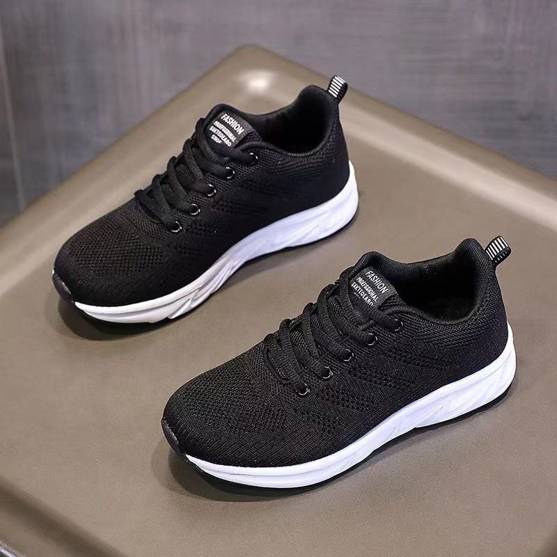 Women Lightweight Sports Casual Running Shoes, Size: 36, Color: Black