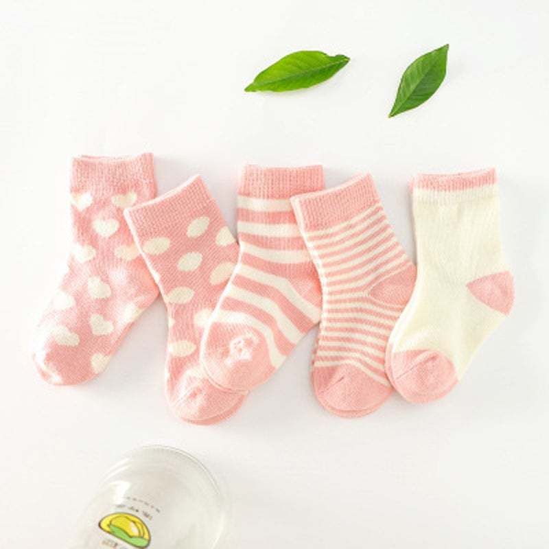 Newborn baby mid tube socks, Color: Pink, Size: M