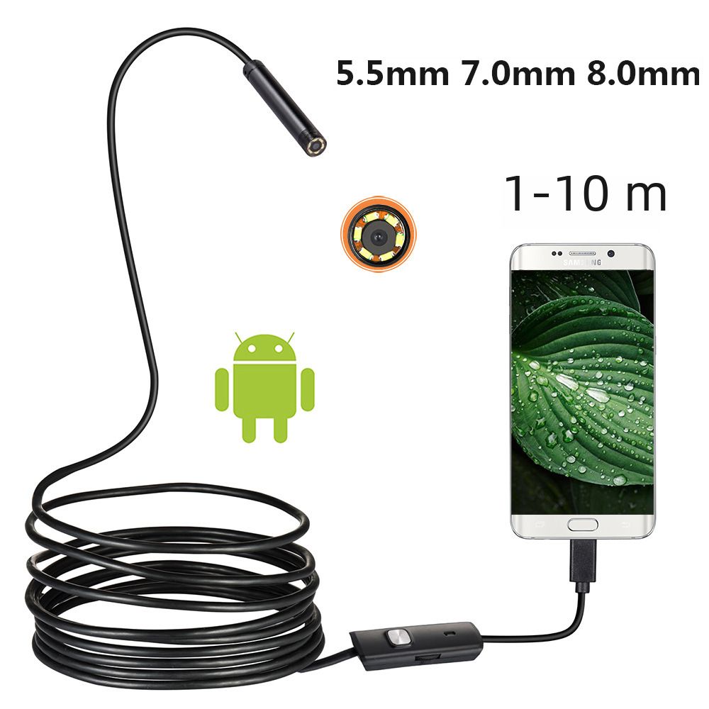 Endoscope 5.5 - 8 mm Phone Pipeline USB Camera, Model: 5.5mm3.5m soft cordwire