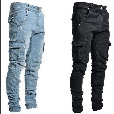 Men&#39;s Side Pocket Skinny Jeans