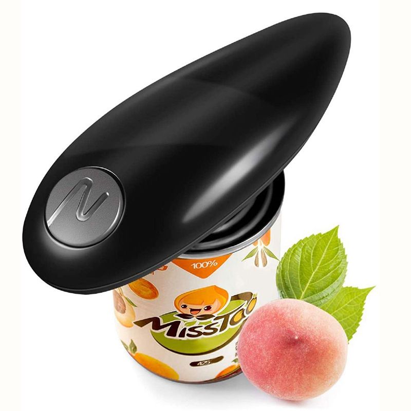Electric Automatic Can, bottle Opener, Color: [n-shaped electric can opener black]