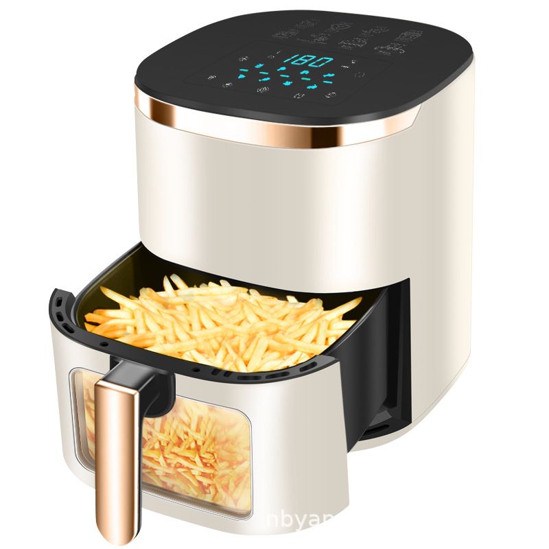 Air Fryer Multi-Functional Electric Fryer Oven, Color: Visible intelligent milky white and gold