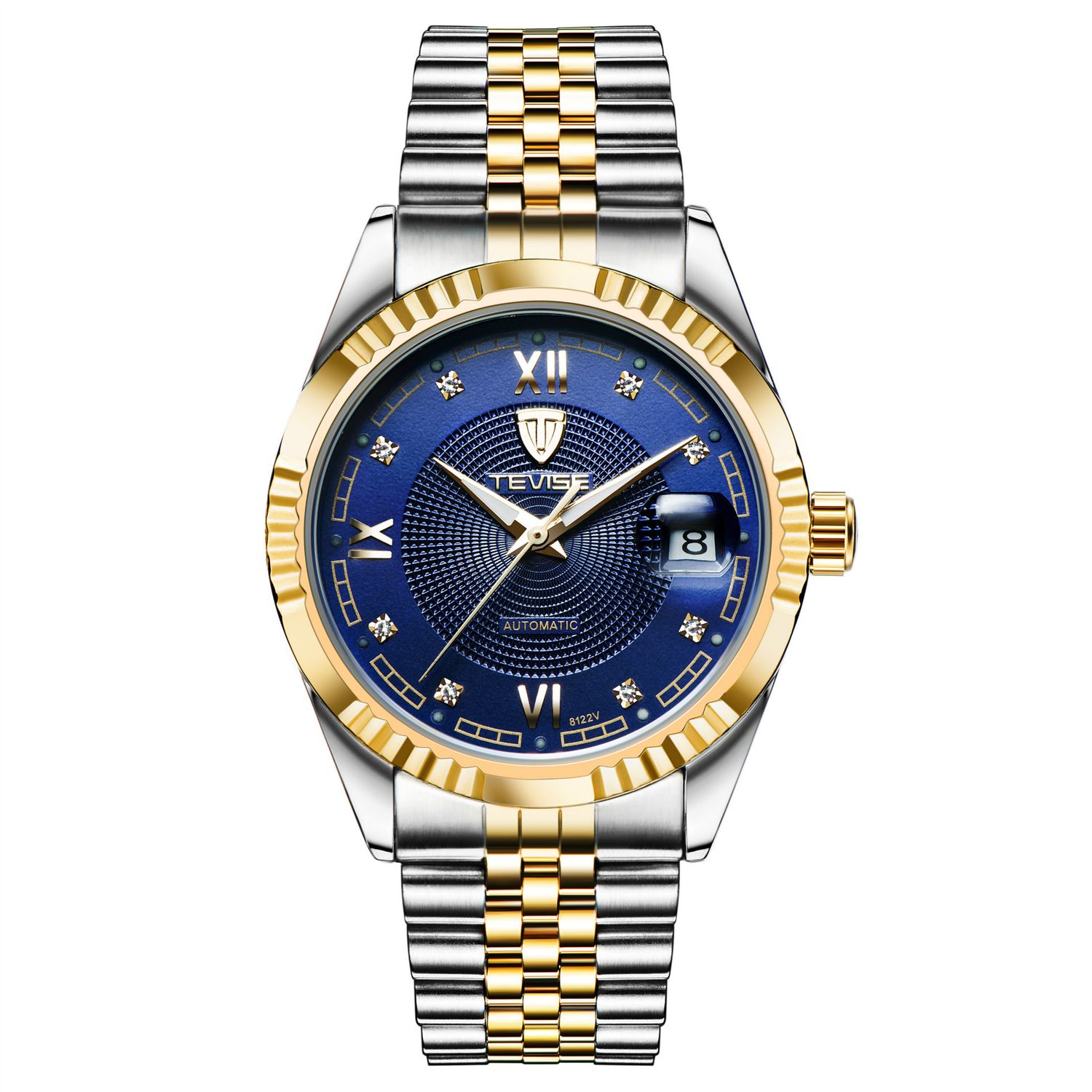 Men&#39;s Mechanical Analogue Calendar Watch, Color: 629-003 medium blue