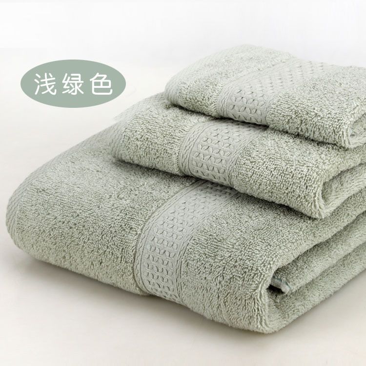 Cotton Long Staple Square Towels Bath Towels, Color: Light green, Specifications (length * width cm): Square towel 33*33cm