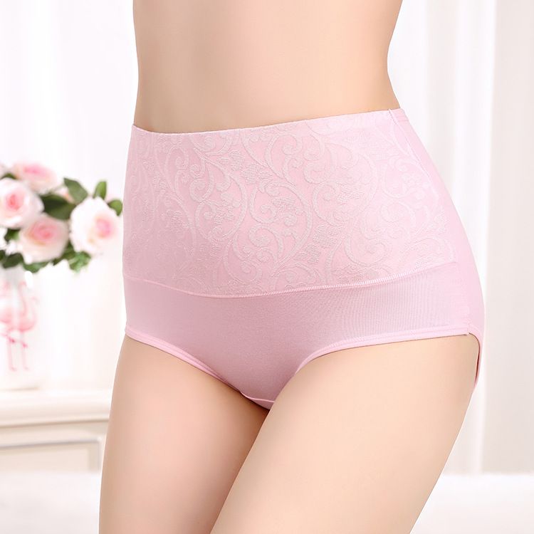 Cotton High Waist Hip-- Body-shaping Panty, Color: Pink, Size: Xxl