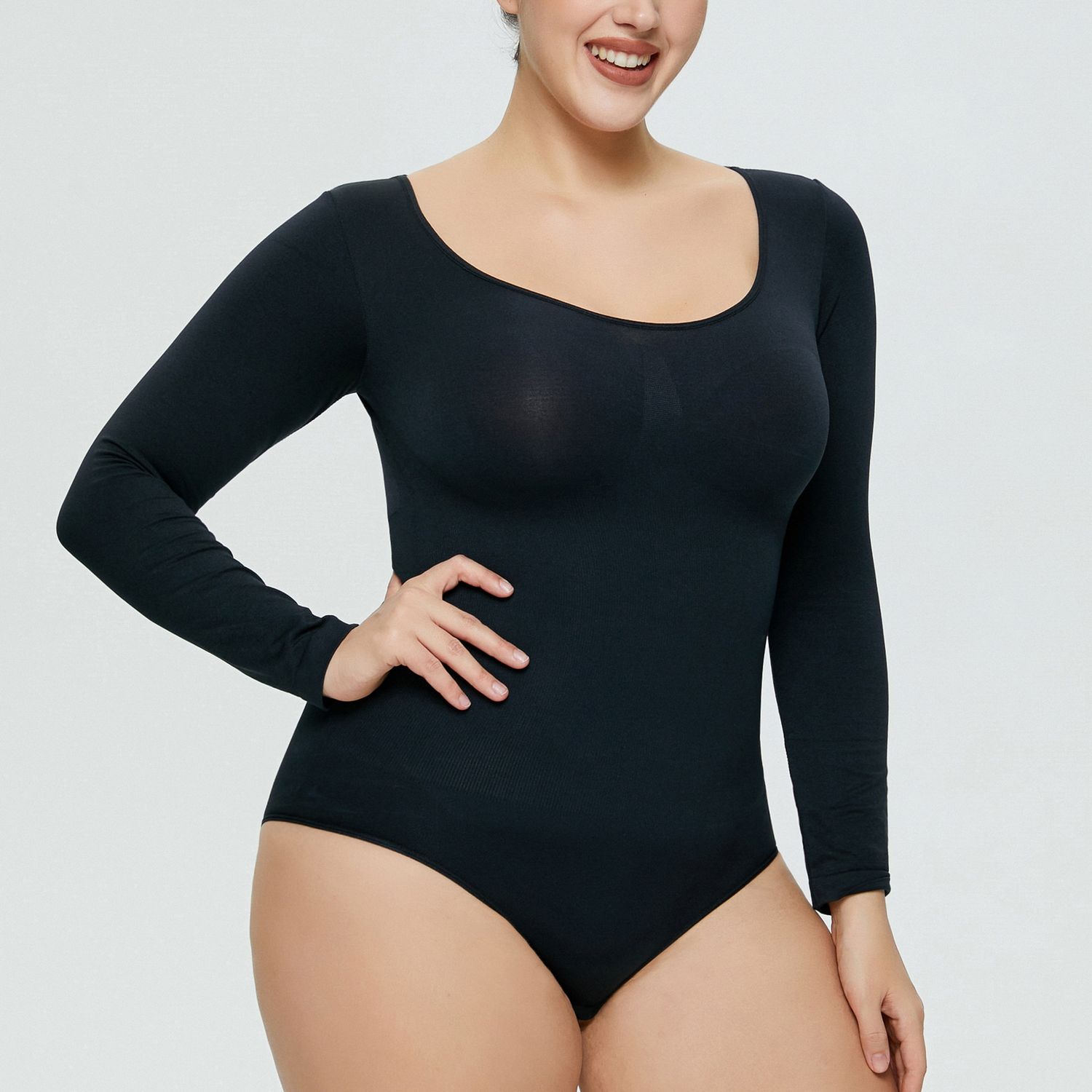 Women&#39;s 1-piece Underwear Jumpsuit Body Shaper, Size: S, Color: Black