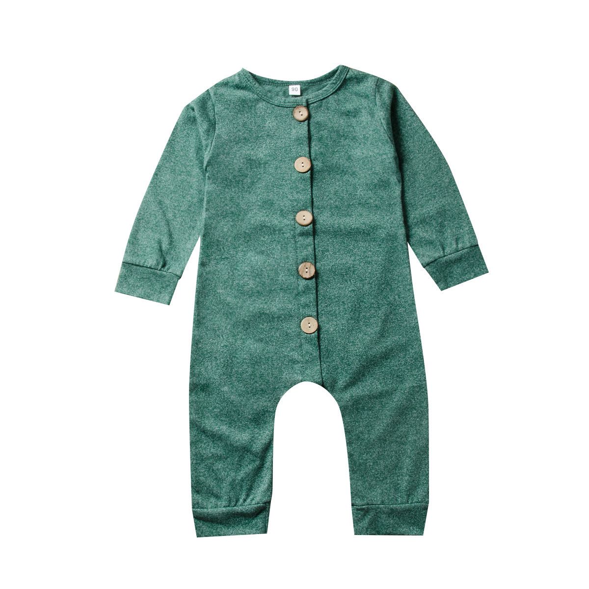 Baby jumpsuit candy color long jumpsuit, Color: A, Fit for height: 80cm