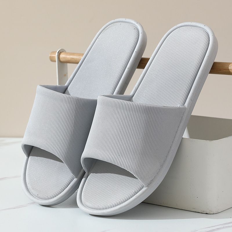Home Cheap Hospitality Summer Home Men And Women Soft Bottom Hotel Beauty Salon Bathroom Non-Slip Sandals And Slippers Wholesale, Color: D25-grey, Size: 36-37【23.5cm inside】