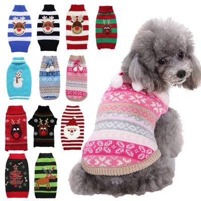 Dog Clothes Pet Puppy Sweater Cat Sweater Christmas Pet Clothes Knitted Big Dog Autumn And Winter