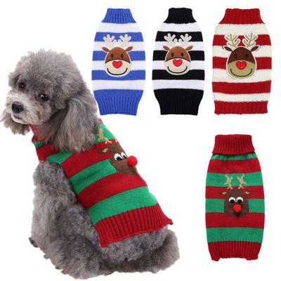 Dog Clothes Pet Puppy Sweater Cat Sweater Christmas Pet Clothes Knitted Big Dog Autumn And Winter
