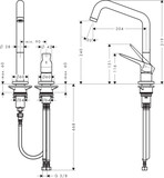 AXOR Citterio M Mitigeur de cuisine 240 avec bec pivotant
