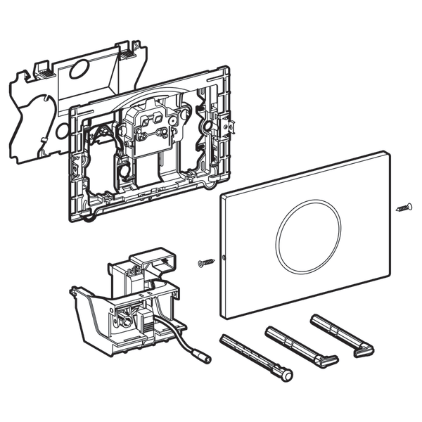Plaque de déclenchement infrarouge Geberit Sigma10 électronique à visser pour réservoir à encastrer Sigma 12 cm / Acier inoxydable brossé / Revêtement Easy Clean + Anti-Traces de doigt - vue 2