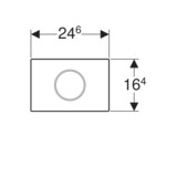 Geberit Sigma10 plaque de déclenchement infrarouge électronique 24x16 cm acier inoxydable dimensions.