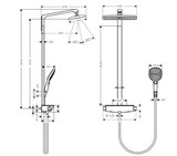 Raindance E Colonne de douche 360 1jet avec mitigeur thermostatique