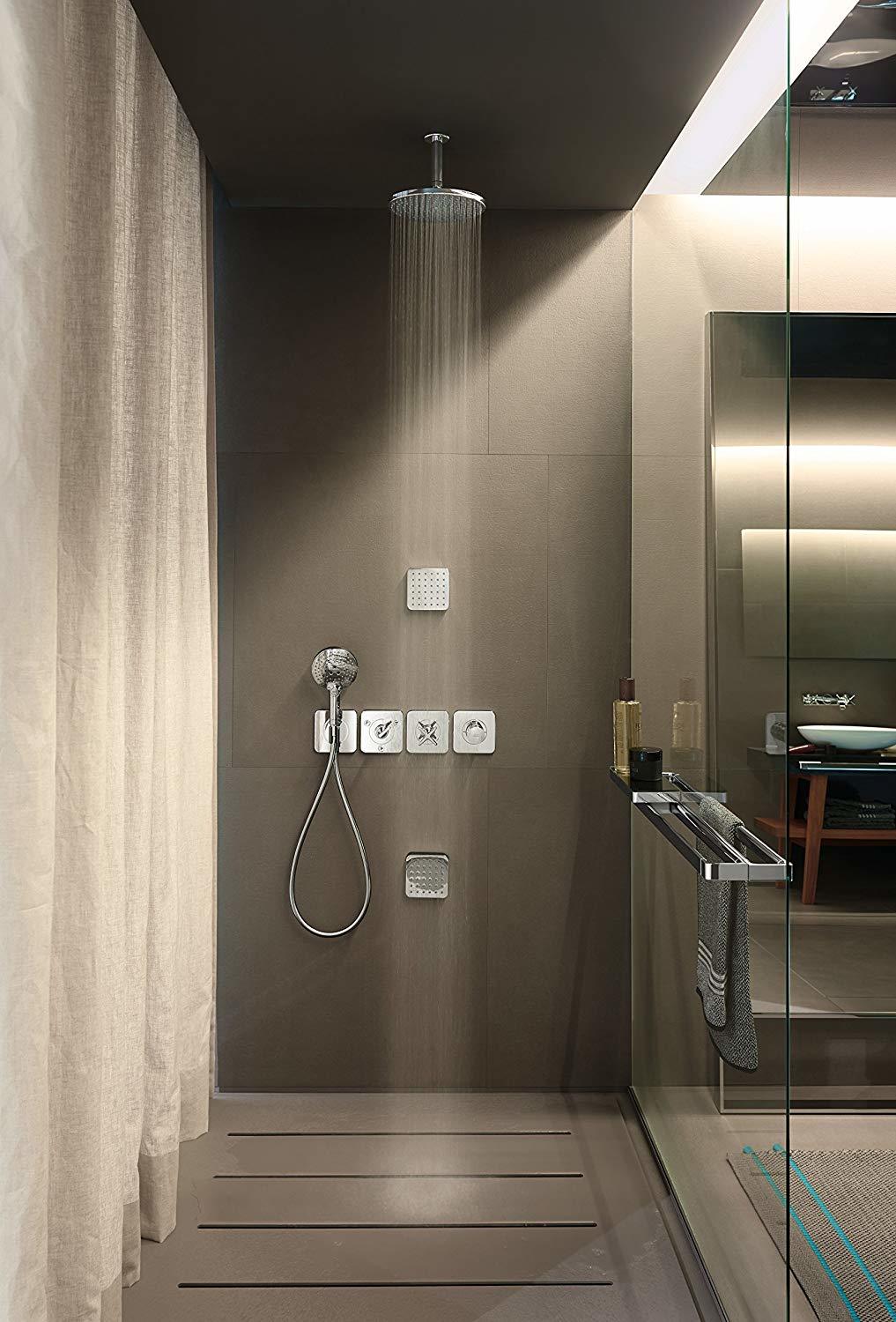 Bras de douche plafonné Hansgrohe 100 mm avec rosace ronde - vue 3