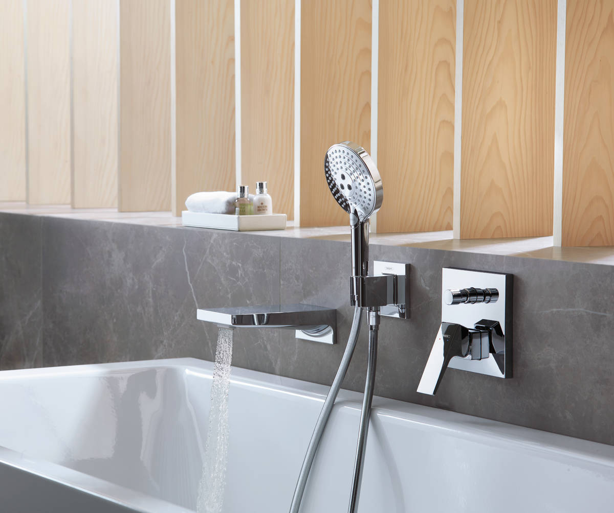 Support mural Hansgrohe avec douchette à main Raindance Select S 3 jets et flexible Isiflex - vue 3