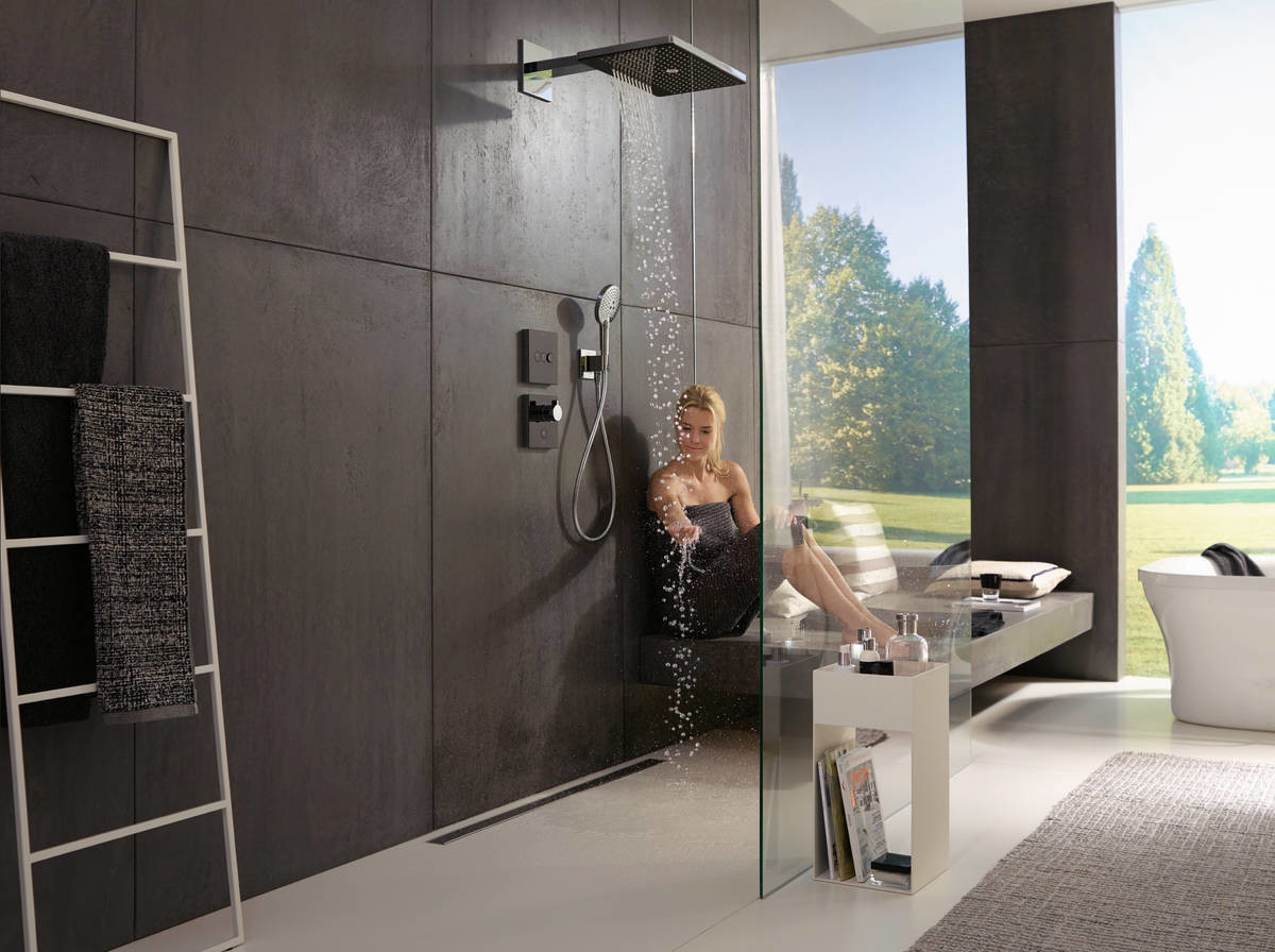 Support mural Hansgrohe avec douchette à main Raindance Select S 3 jets et flexible Isiflex — vue 4