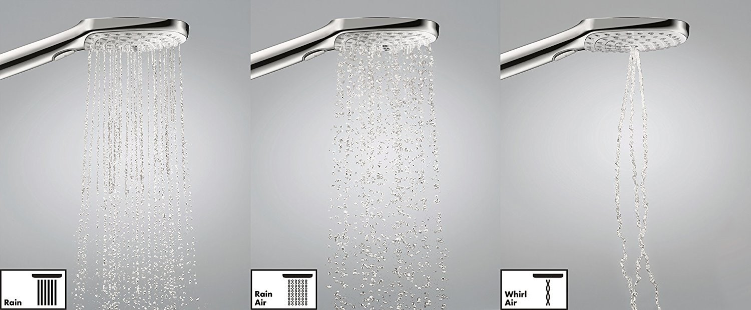 Support mural Hansgrohe avec douchette à main Raindance Select E 3 jets et flexible Isiflex — vue 4