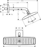Raindance E Douche de tête 360 1jet avec bras de douche