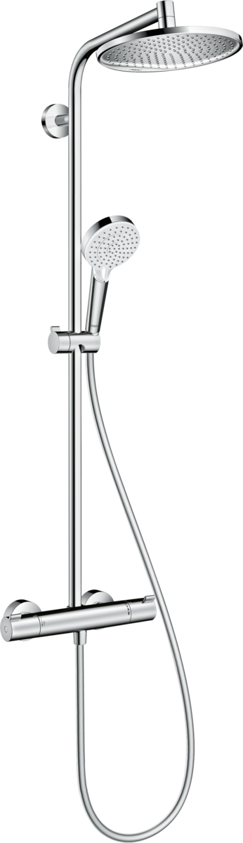 Colonne de douche Showerpipe Crometta S EcoSmart avec mitigeur thermostatique chromé - Garantie 5 ans