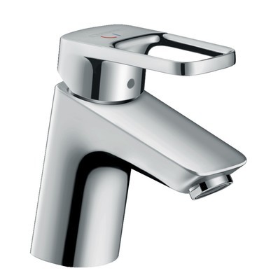 Mitigeur de lavabo Hansgrohe Loop 75 CoolStart en laiton chromé avec tirette et vidage